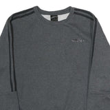 ADIDAS Mens Grey Sweatshirt S Cotton Crew Neck Pullover Sports Casual