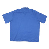 DICKIES Mens Blue Cotton Blend Work Shirt 2XL Button Pocket Short Sleeve