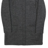 ONLY Womens Grey Wool Blend Button Jacket M Woven Classic Outerwear