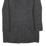 ONLY Womens Grey Wool Blend Button Jacket M Woven Classic Outerwear