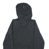 LAKE LINE Womens Black Cotton Hooded Jacket UK 16 Zip Closure Classic Casual