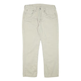LEVI'S Mens Cotton Blend Beige Regular Straight Trousers W33 L28 Casual Zip