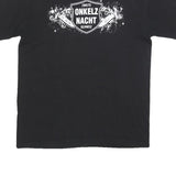 FRUIT OF THE LOOM Mens Black Onkelz Nacht Graphic T-Shirt M Short Sleeve Crew