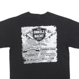 FRUIT OF THE LOOM Mens Black Onkelz Nacht Graphic T-Shirt M Short Sleeve Crew