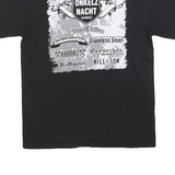 FRUIT OF THE LOOM Mens Black Onkelz Nacht Graphic T-Shirt M Short Sleeve Crew