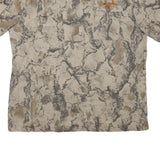 LIBERTY Mens Beige & Brown Modern T-Shirt XL Short Sleeve Crew Neck Cotton Blend
