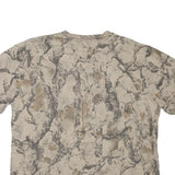 LIBERTY Mens Beige & Brown Modern T-Shirt XL Short Sleeve Crew Neck Cotton Blend