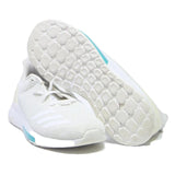 ADIDAS Mens Lace-Up Trainers White & Aqua Synthetic UK 7 Breathable Athletic