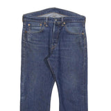 LEVI'S 501 Mens Jeans Blue Regular Straight Denim Medium W32 L25 Classic Button