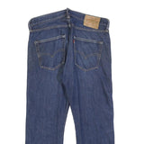LEVI'S 501 Mens Jeans Blue Regular Straight Denim Medium W32 L25 Classic Button