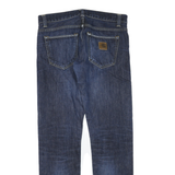 CARHARTT Mens Regular Fit Blue Denim Jeans W32 L32 Zip Cotton Blend Classic
