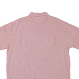 CHAPS Mens Red Check Shirt XL Button Down Casual Cotton Blend Short Sleeve