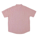 CHAPS Mens Red Check Shirt XL Button Down Casual Cotton Blend Short Sleeve