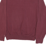 TOMMY HILFIGER Mens Maroon & Grey Patterned Jumper Crew Neck Basic Knit L Cotton