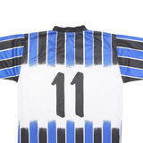 MARKA SPORT Mens Blue & Black FC W3 Graphic T-Shirt L Short Sleeve V-Neck