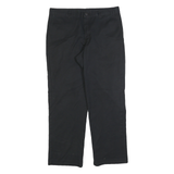 DICKIES Mens Cotton Blend Black Regular Straight Trousers W34 L30 Workwear