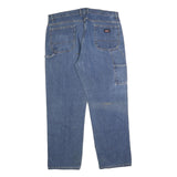 DICKIES Mens Jeans Blue Regular Straight Denim Medium W40 L32 Workwear Durable