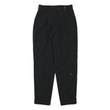 ZERRES Womens Wool Blend Black Relaxed Tapered Trousers W26 L28 Classic Style