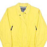 NAUTICA Womens Yellow Cotton Zip Jacket M Plain Casual Lightweight Outerwear