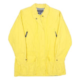 NAUTICA Womens Yellow Cotton Zip Jacket M Plain Casual Lightweight Outerwear
