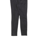LEVI'S Womens Slim Black Denim Skinny Jeans W29 L26 Distressed Cotton Blend Zip