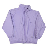 ALPIN Womens Purple Outdoor Jacket L Polyester Blend Plain Zip Lightweight