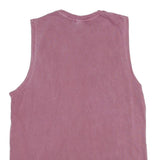 US VINTAGE Mens Purple & Blue Graphic Vest M Sleeveless Crew Neck Cotton Blend