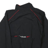 REEBOK Mens Black & Red Track Jacket XL Polyester Sport Casual Zip