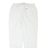 TEDDYS Womens Cotton Blend White Relaxed Tapered Trousers W30 L29 Casual Comfort