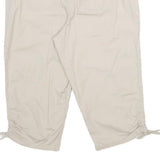 CROFT & BARROW Womens Shorts Cream Casual UK 14 W32 Cotton Blend Drawstring