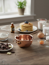 Anygleam Melting Pot 2Pcs Rose gold Chocolate Melt Cookware Kitchen Heating Container Milk Bowl Baking Tool Kitchenware