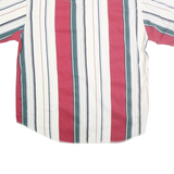 WRANGLER Mens White Red Green Striped Shirt XL Button Front Casual Summer