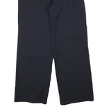 MAUREL Womens Polyester Blend Black Relaxed Straight Trousers W29 L30 Elegant