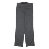 DICKIES Mens Grey Regular Fit Straight Leg Trousers W31 L32 Workwear Cotton