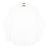 NAUTICA Mens White Shirt M Button Long Sleeve Classic Cotton Blend