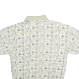 TAYLOR & HENRY Mens Beige Patterned Short Sleeve Polo Shirt M Elasticated Hem