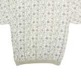 TAYLOR & HENRY Mens Beige Patterned Short Sleeve Polo Shirt M Elasticated Hem