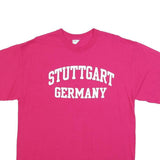 SOFFE Mens Pink Stuttgart Germany Graphic T-Shirt L Short Sleeve Crew Neck