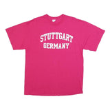 SOFFE Mens Pink Stuttgart Germany Graphic T-Shirt L Short Sleeve Crew Neck