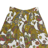 SIXTH SENSE Womens Shorts White & Olive Green Abstract Floral M W30 Cotton Blend