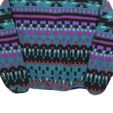 COLUMBIA Womens Green, Purple & Black Patterned Pullover Jumper Size L Fleece