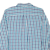 TOMMY HILFIGER Mens Blue & White Checked Shirt XL Casual Cotton Blend Long