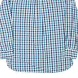 TOMMY HILFIGER Mens Blue & White Checked Shirt XL Casual Cotton Blend Long