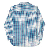 TOMMY HILFIGER Mens Blue & White Checked Shirt XL Casual Cotton Blend Long