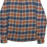 VANS Mens Blue & Orange Plaid Shirt S Cotton Blend Long Sleeve Casual