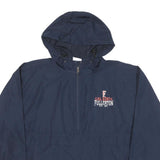 CHAMPION Mens Navy Cal State Fullerton Hooded Zip Jacket L Polyester Blend