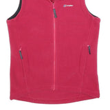 BERGHAUS Womens Red Fleece Jacket S Polyester Sleeveless Zip Outdoor Layering