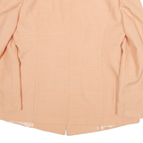 HERMAN LANGE Womens Peach Wool Blend Tailored Jacket M Button Plain Elegant