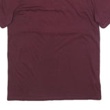 FRED PERRY Mens Maroon Classic T-Shirt S Short Sleeve Crew Neck Logo Print