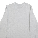 ADIDAS Mens Grey Crew Neck S Cotton Blend Pullover Sweatshirt Logo
